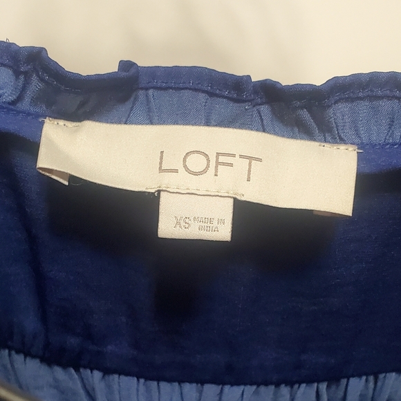 Loft Royal Blue Mini Dress with Waist Tie Size XSMALL - Picture 3 of 5